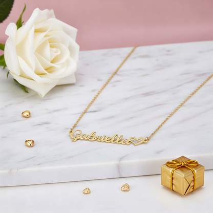 AvaMia™ Custom Heart Name Necklace