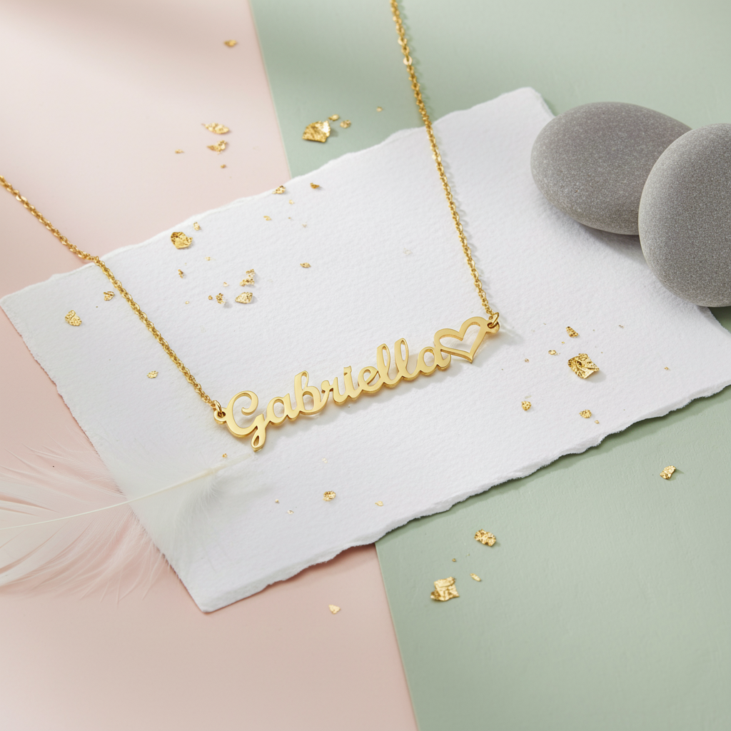 AvaMia™ Custom Heart Name Necklace